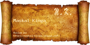 Maskal Kinga névjegykártya
